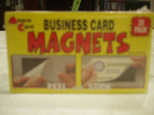 100 - Magnetic business cards - Peel and stick - 4 packs of 25 each
