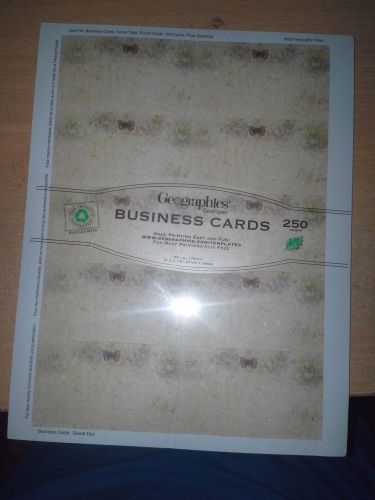 Geographics 250 Count Business Cards Print Yourself Acid Free Sweet Day BIN Save