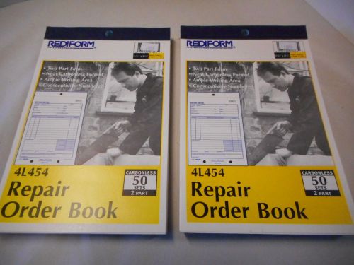 Rediform Repair Order Book #4L454- 50-Sets 2 Part Carbonless, 2- Books