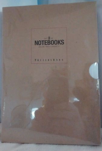 POTTERY BARN 60 Page Ruled Notebooks 3-Pack SEALED NWT