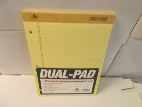 Six Dual-Pad Yellow legal pads. Ampad. 8-1/2&#034; x 11-3/4&#034;. 100 sheets per pad.