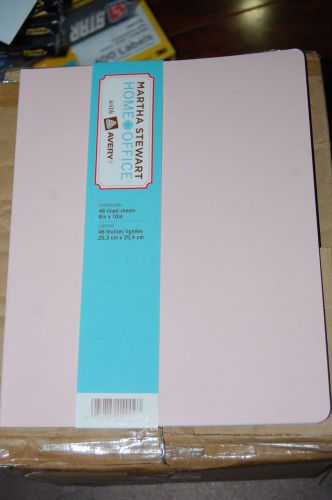 martha stewart home office note book  with AVERY 46 lined sheets (8in x10in)pink