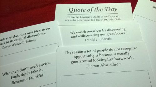 Levenger Quote of the Day  50 3x5 Cards