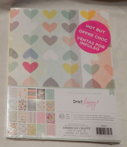 Dear Lizzy Stationary Paper Designs-60 sheets Acid Free-Medium Weight 8.5 x 11