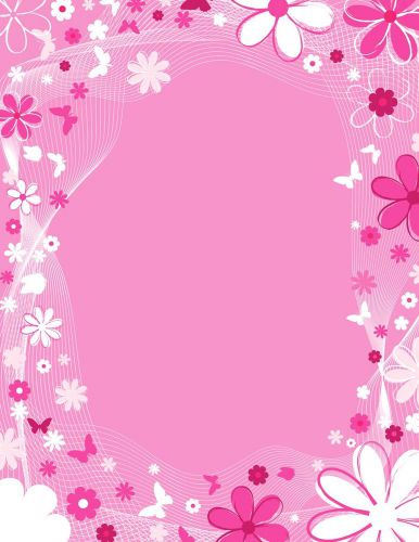 25 SHEETS BUTTERFLIES PINK PAPER Use With Printers, Craft Projects, Invitations