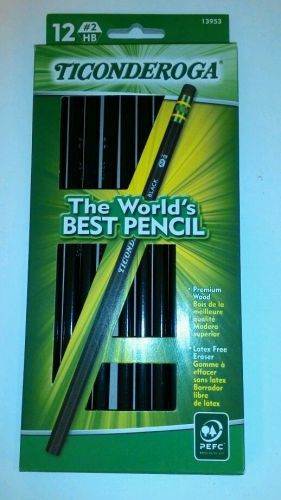 Ticonderoga ® Woodcase Pencil, HB-Soft, No. 2 Lead, Woodgrain Barrel, Dozen