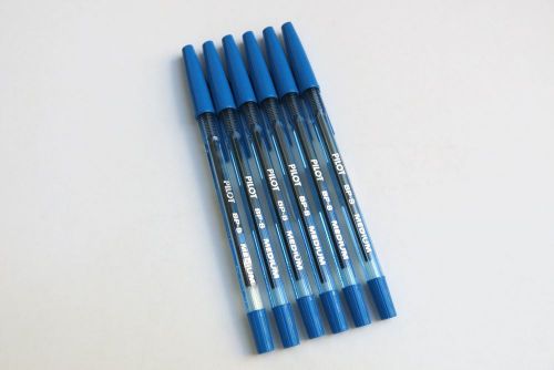 6 pcs PILOT BP-S-M ball point pen 1.0mm blue ink
