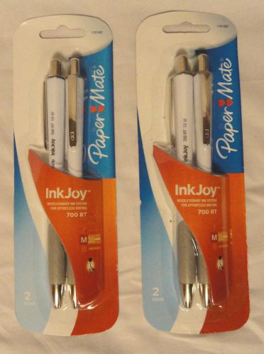 PAPERMATE, 4 INK JOY 700 RT RETRACTABLE MEDIUM POINT BLACK INK PENS, NEW