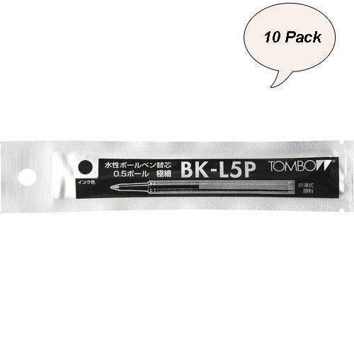 TOMBOW Pen Refill BK-L5P 33 Ballpoint Pen 0.5mm Black 10 Pack for BW-2000LZA44