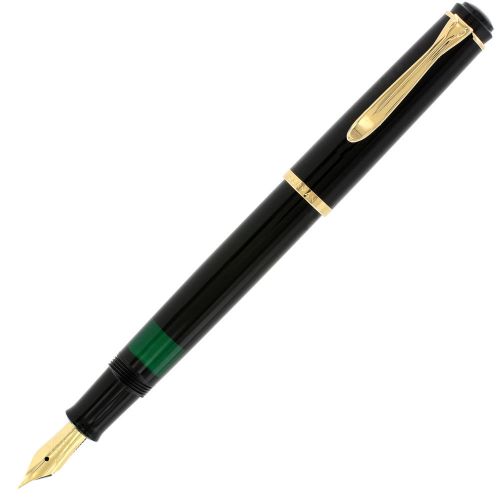 Pelikan M200 Black Lacquer Fountain Pen - Fine Nib
