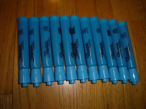 New 11pk sharpie 25010 accent tank-style highlighter, fluorescent blue san25010 for sale