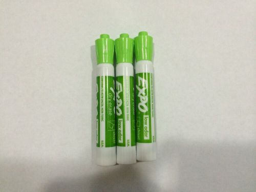 Green Expo Dry Erase Chisel Low Odor 3 Pack