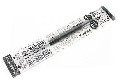 Zebra JF-1.0 Gel Ink Pen Refill - 1.0 mm - Black