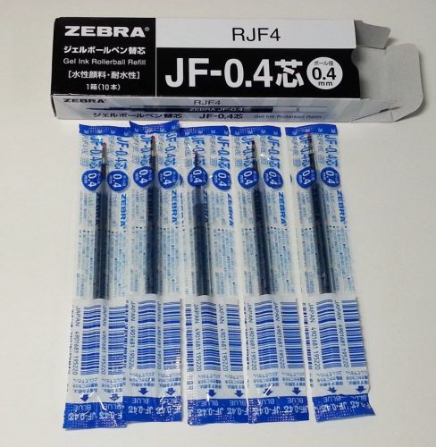 Zebra sarasa JF-0.4mm roller gel pen blue colour  10pcs refill  (A)