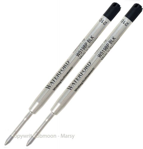 Waterford Ballpoint Pen Refill - Two Refills - Black Ink
