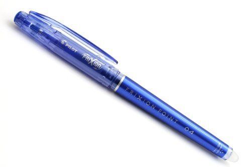 Pilot frixion point 04 gel ink pen - 0.4 mm - blue for sale