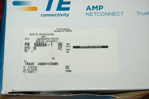 New  TYCO / TE / AMP 558054-1 4PR 110 CAT5E jack for under carpet system install