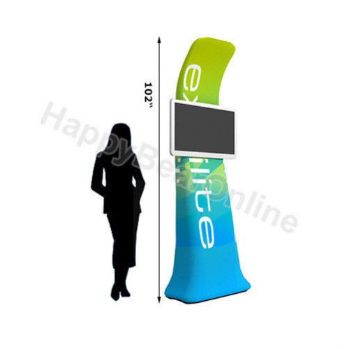 Trade show tv stand kiosk vh-01 tower with graphic print(up to 42&#034; lcd) for sale