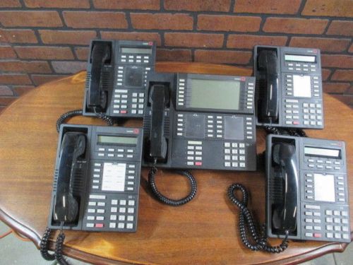 Lot of 5 Lucent MLX Black Office Phone (4)10DP, (1)20L - 30 Day Warranty