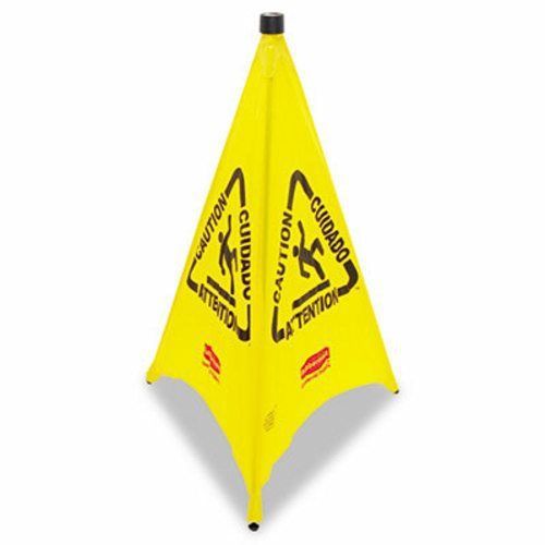 Rubbermaid 3-Sided Wet Floor Safety Cone, 21w x 21d x 30h, Yellow (RCP9S0100YL)