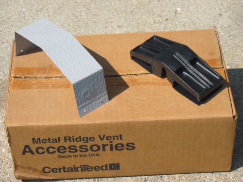 Certain Teed 84408 Gray Metal Roof Ridge Air Vent Connector Plug Strap Shed Barn