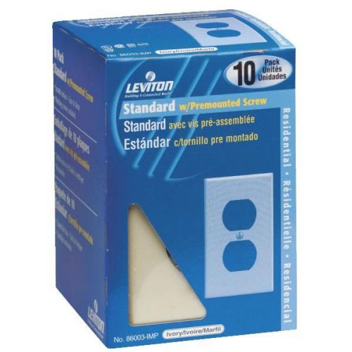 Leviton M25-86003-IMP 10-Pack Outlet Wall Plate-10PK IV DUP PLATE