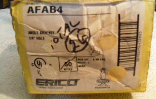 Erico caddy afab4 angle bracket 1/4&#034; hole 15pcs. for sale