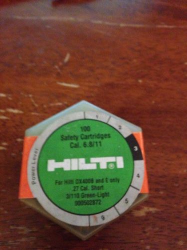 Hilti Safety Cartridge Cal 6.8/11 For Hilti DX400B and E only  Green-Light