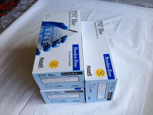 NEW(3 Box) ANSELL TNT Blue 92-675 Disposable Nitrile Gloves MEDIUM disposable