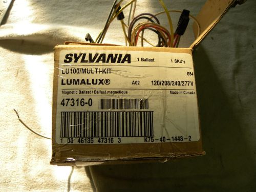 Ballast kit 100w high pressure sodium sylvania 120/208/240/277v 47316 new for sale