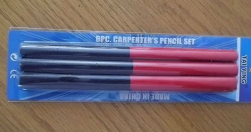 LOT 24 CARPENTER&#039;S RED &amp; BLUE COLOR PENCILS RESISTS BREAKAGE INDUSTRIAL QUALITY