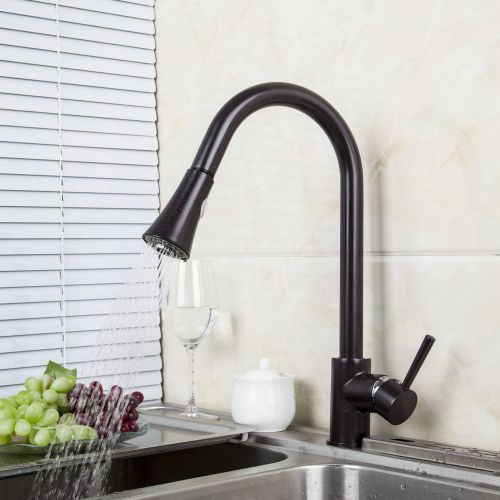 Pf92284 perfect kitchen pull out spray oil rubbed swivel mixer tap faucet for sale
