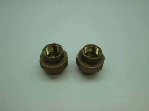 LOT 2 NEW 1IN BRONZE PIPE FITTING UNION D395103