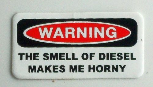 3 - Warning the Smell Of Diesel Makes Me Horny Hard Hat, Toolbox,Helmet Sticker