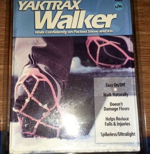 Yaktrax walker traction device glow green  l/xl men: 11.5 +, women: 13+) for sale
