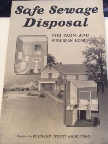 VINTAGE 1930s SAFE SEWAGE DISPOSAL FARM  SUBURBAN HOMES PUBLICATION PORTLAND PCA