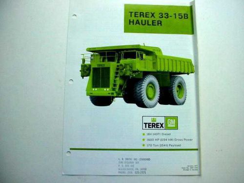 Terex 33-15B 33-05B 33-11D &amp; 33-11C Hauler Truck Pieces