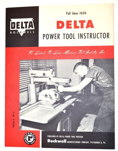 Rockwell delta power tool instructor: fall issue 1956 v.6 n.2 #rr64 book manual for sale