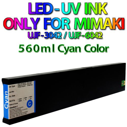 NEW MIMAKI UV-INK ONLY FOR UJF-3042 / UJF-6042 560ml Cyan color Cartridge