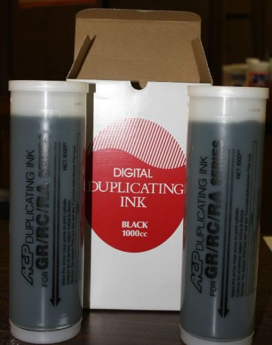 2 NEW RISO BLACK ACP Digital Duplicating ink, For use in RC/GR/RA Series