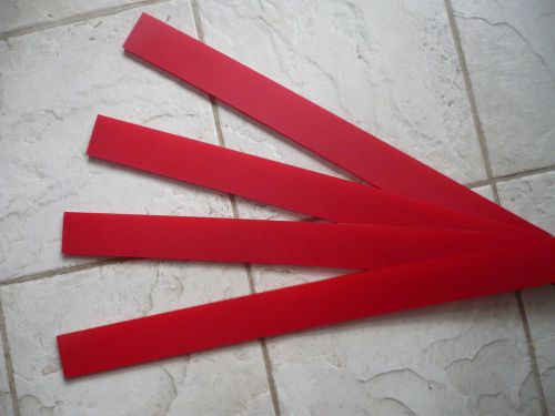 Lot 4  Squeegee Blades  Red 80 Durometer  24&#034; - 27&#034; Ea Screen Printing Signs T&#039;s