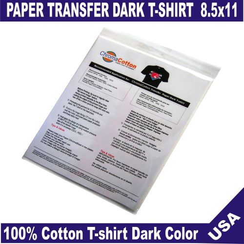 50 One Step Opaque Transfer Paper for Black and Dark T-shirt  100% Cotton