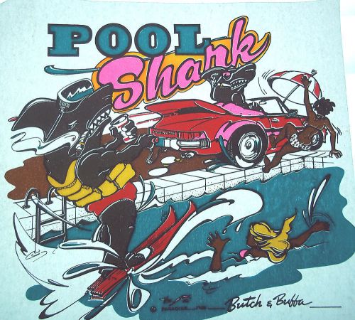 Butch &amp; Bubba Pool Shark  Vintage 80&#039;s  T-Shirt transfer Iron on