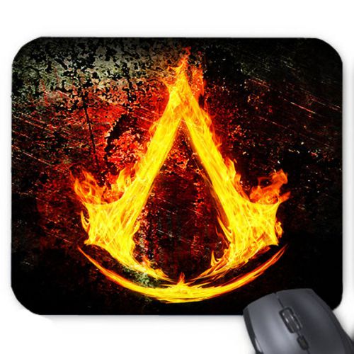 New Assassins Creed Fire Black Logo Art Mouse Pad Mousepad Mats Hot Gaming Game