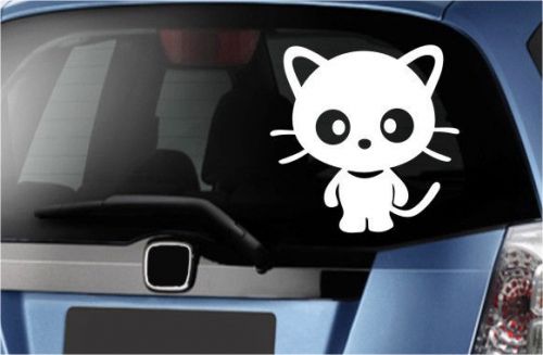 2x funny vinyl sticker decal car trcuk bumper laptop &#034;beautiful cat&#034; fac - 62 for sale