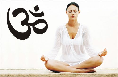 2X Yoga Meditation Aum Om Wall FunnyCarVinylStickerDecal Truck Bumper-308