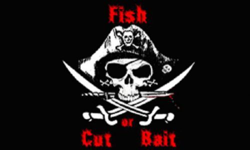 Fish or Cut Bait Pirate Flag 3x 5&#039; Indoor Outdoor Deluxe Banner