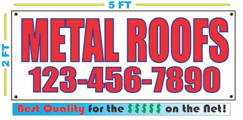 METAL ROOFS w CUSTOM PHONE Banner Sign NEW Larger Size Best Price for The $$$