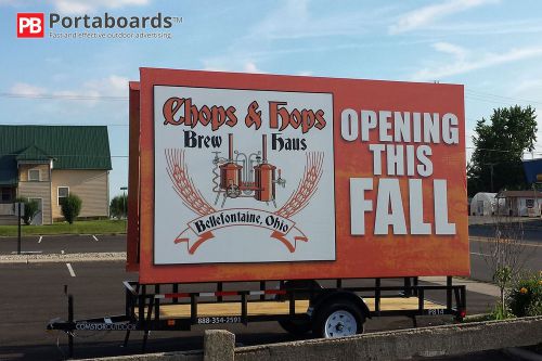 Mobile  billboard trailer advertising sign with vinyl banners 8&#039; x 14 for sale