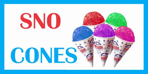 Sno cones banner for sale